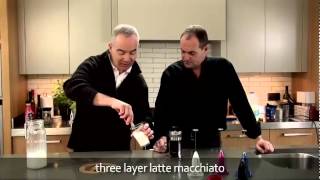 aerolatte  milk frother makes three layer caffè latte macchiato [upl. by Alessig]