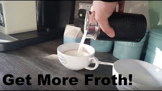 How to Get More Froth from Your Nespresso Coffee Aeroccino  Nespresso tips and help [upl. by Heigho]