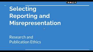 Selective Reporting and Misrepresentation of data Research and Publication ethics Phd coursework [upl. by Marte873]