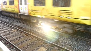 Merseyrail 507 009 making arcs at Birkdale station [upl. by Noynek]