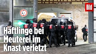 Gefängnismeuterei Polizei stürmt Knast in Thüringen  JVA Untermaßfeld [upl. by Sitarski997]